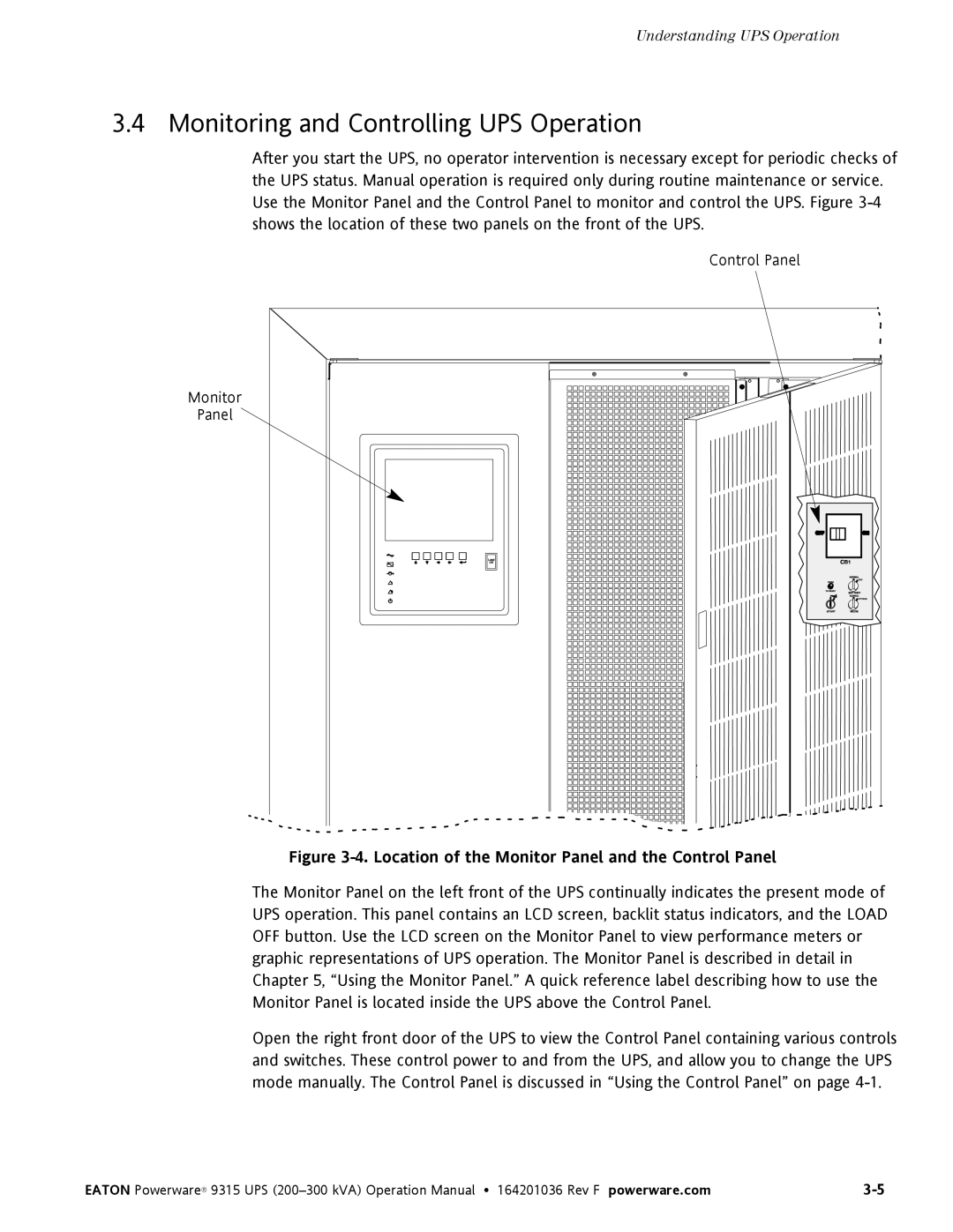 Eaton Electrical Powerware 9315 operation manual Monitoring and Controlling UPS Operation 