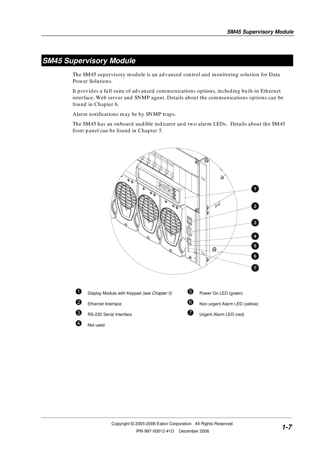 Eaton Electrical SC200 manual SM45 Supervisory Module 