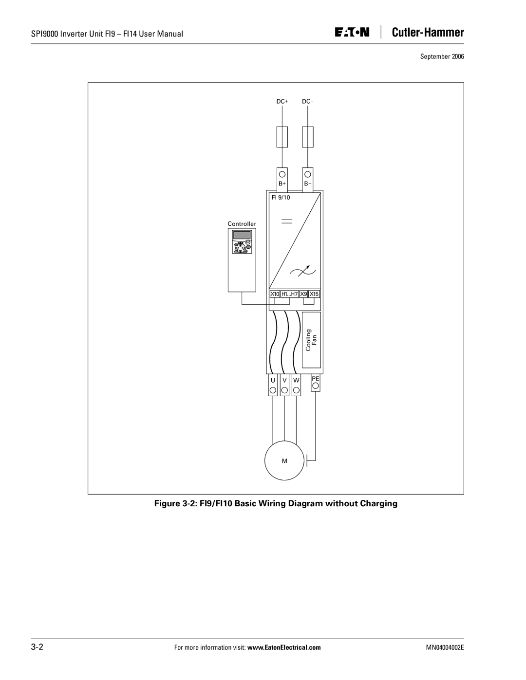 Eaton Electrical SPI9000 user manual FI9/FI10 Basic Wiring Diagram without Charging 