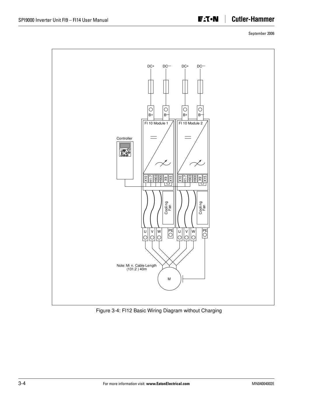 Eaton Electrical SPI9000 user manual FI12 Basic Wiring Diagram without Charging 