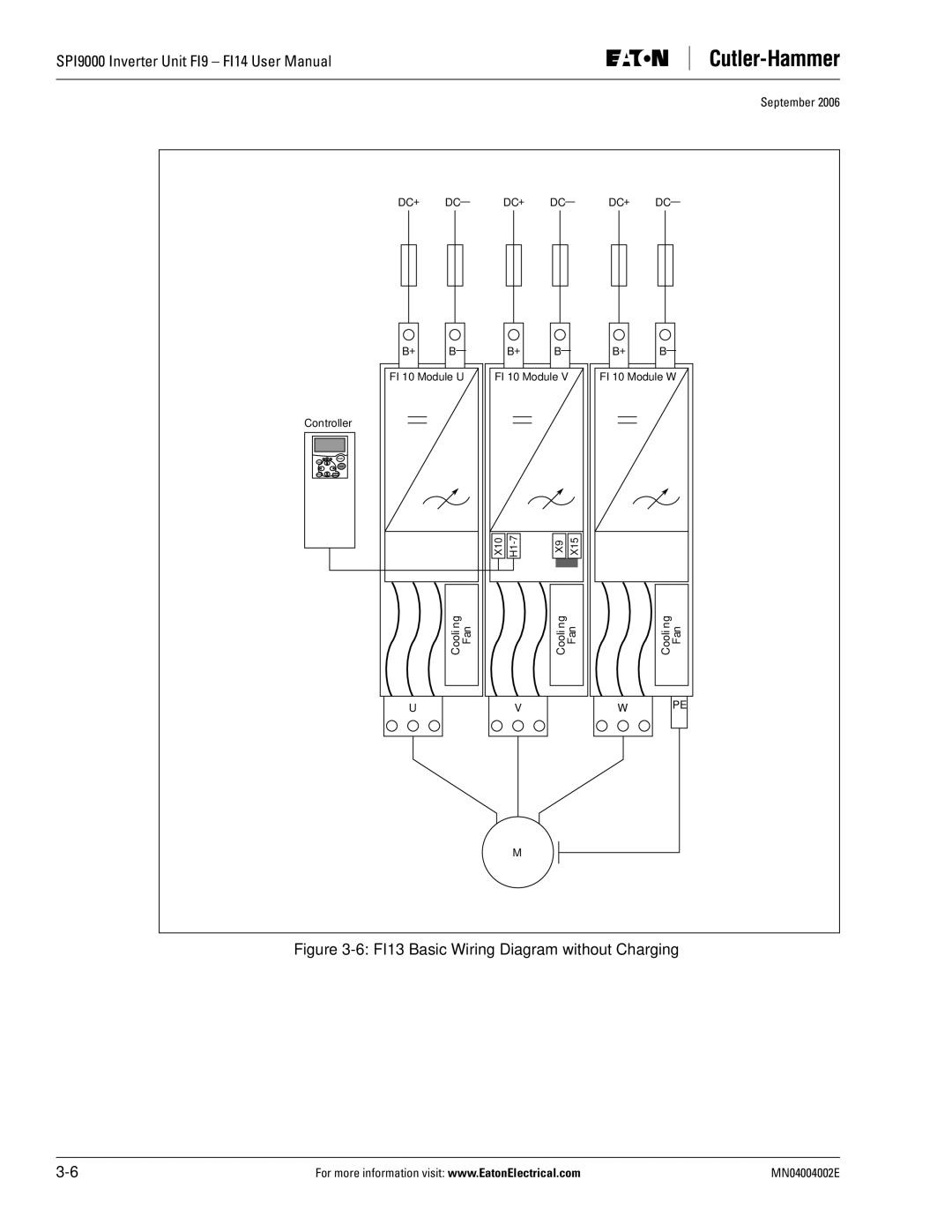 Eaton Electrical SPI9000 user manual FI13 Basic Wiring Diagram without Charging 