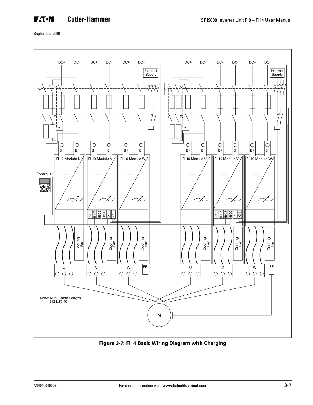 Eaton Electrical SPI9000 user manual FI14 Basic Wiring Diagram with Charging 