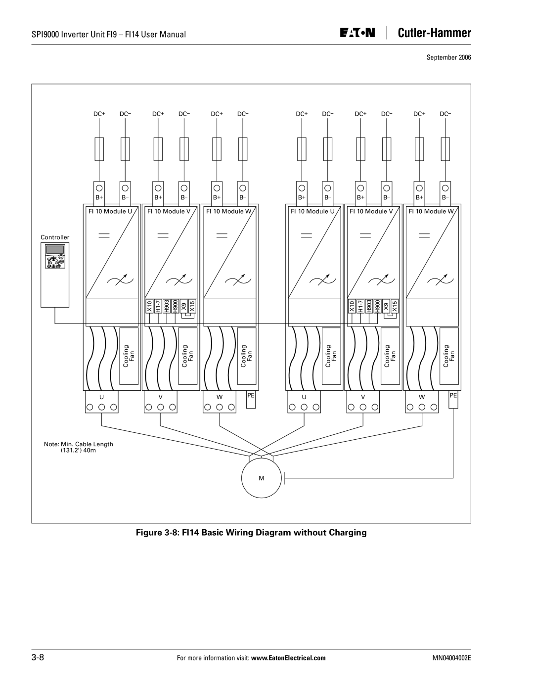 Eaton Electrical SPI9000 user manual FI14 Basic Wiring Diagram without Charging 