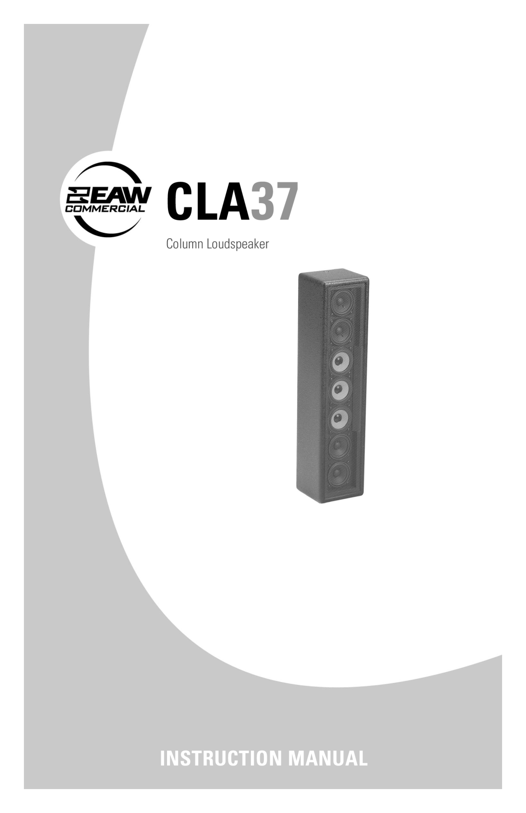 EAW CLA37 instruction manual Column Loudspeaker 