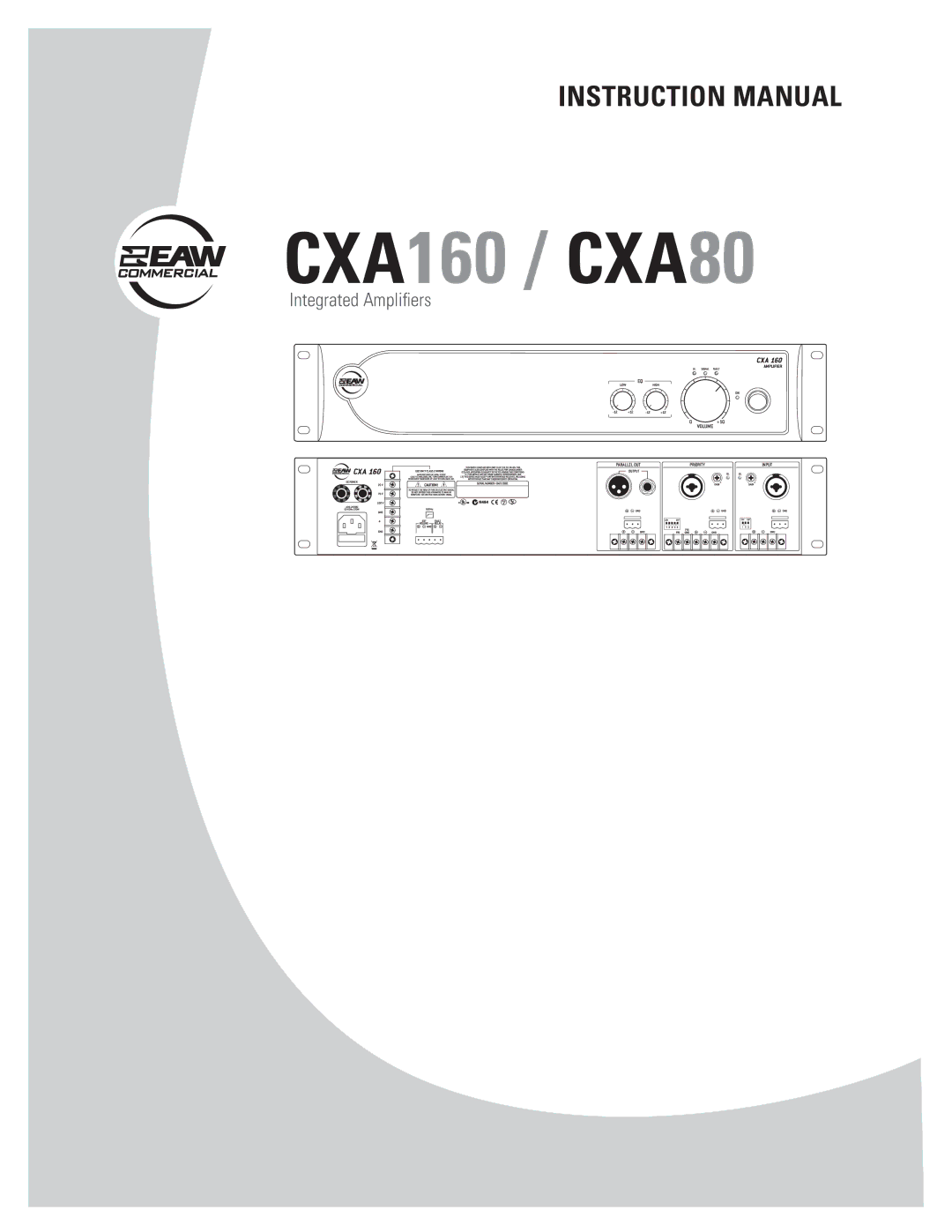 EAW CXA160 / CXA80 instruction manual 