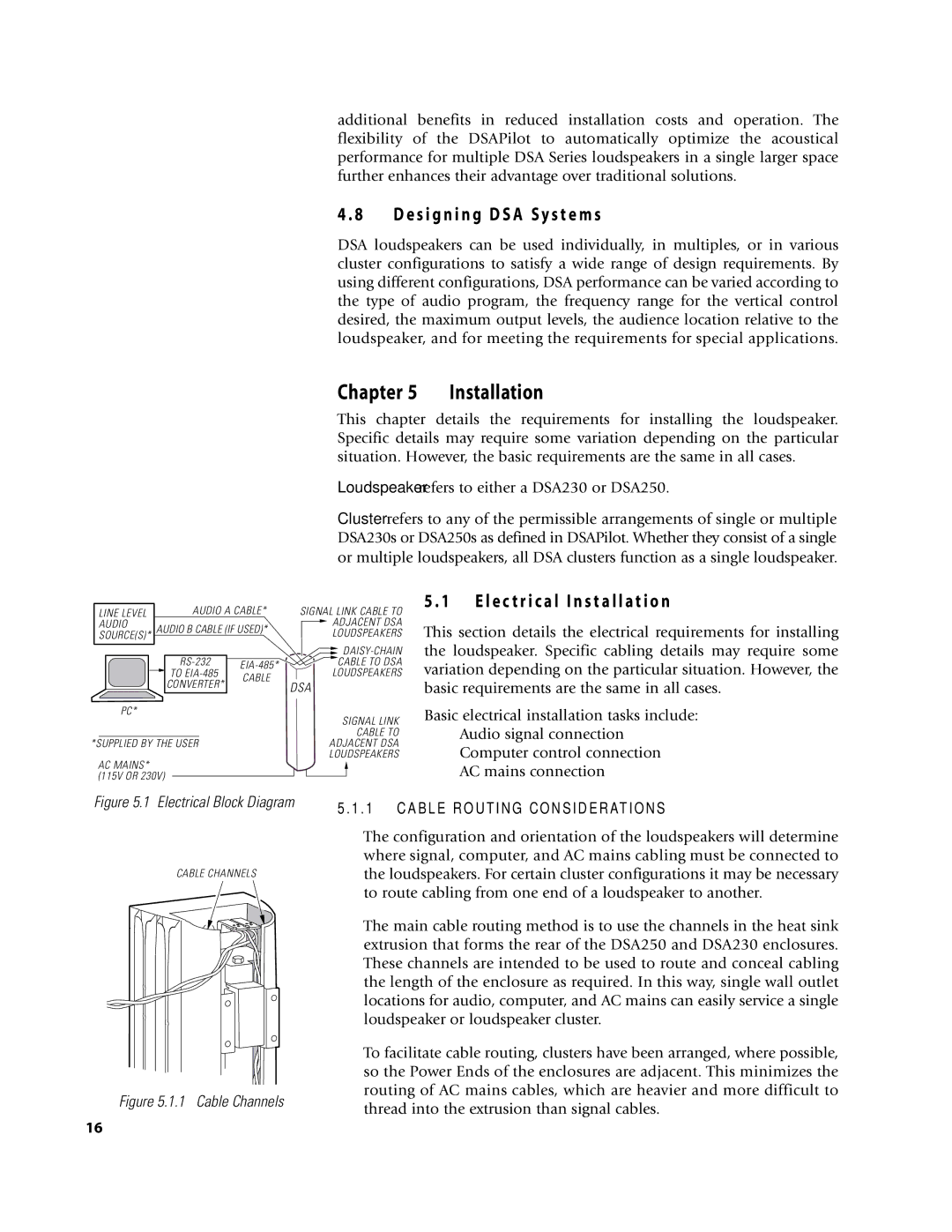 EAW DSA250 & DSA230 owner manual E s i g n i n g D S a S y s t e m s, Installation 