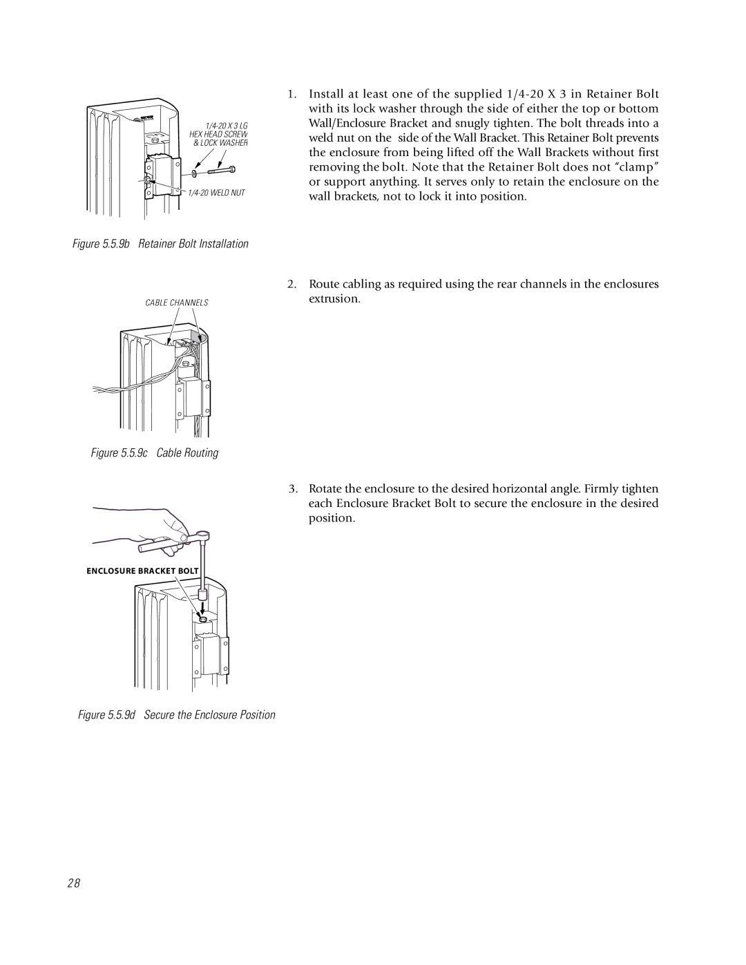 EAW DSA250 & DSA230 owner manual 9b Retainer Bolt Installation 