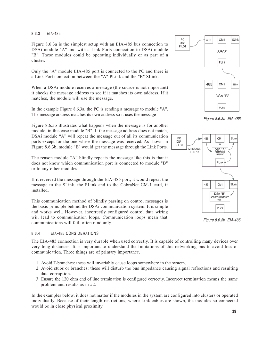 EAW DSA230i, DSA250i owner manual 3a EIA-485 