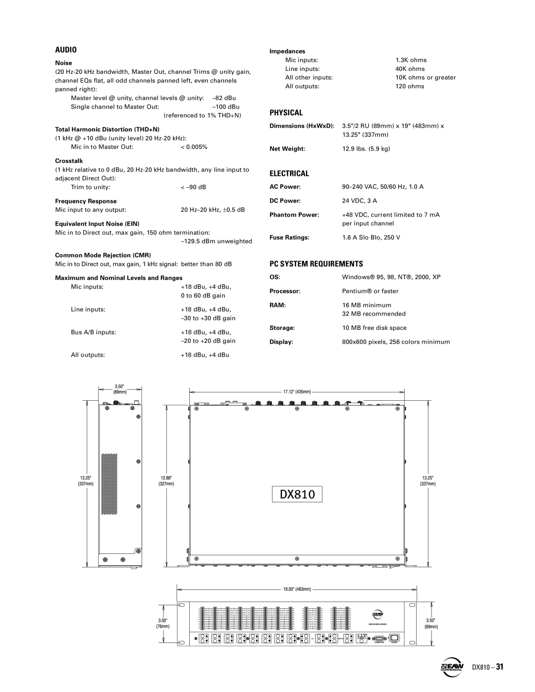 EAW DX810 instruction manual 