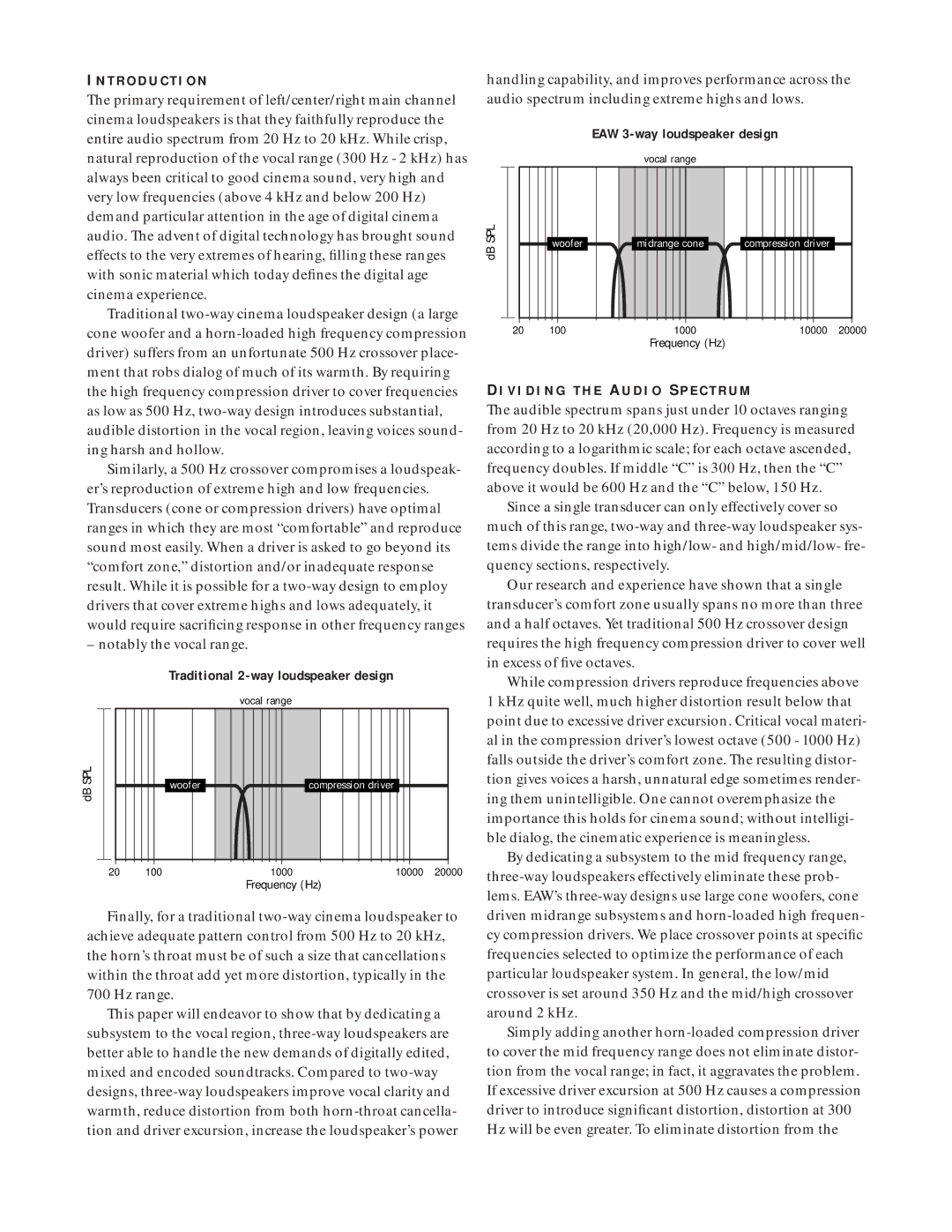 EAW Three-way Loudspeakers manual T R O D U C T I O N 