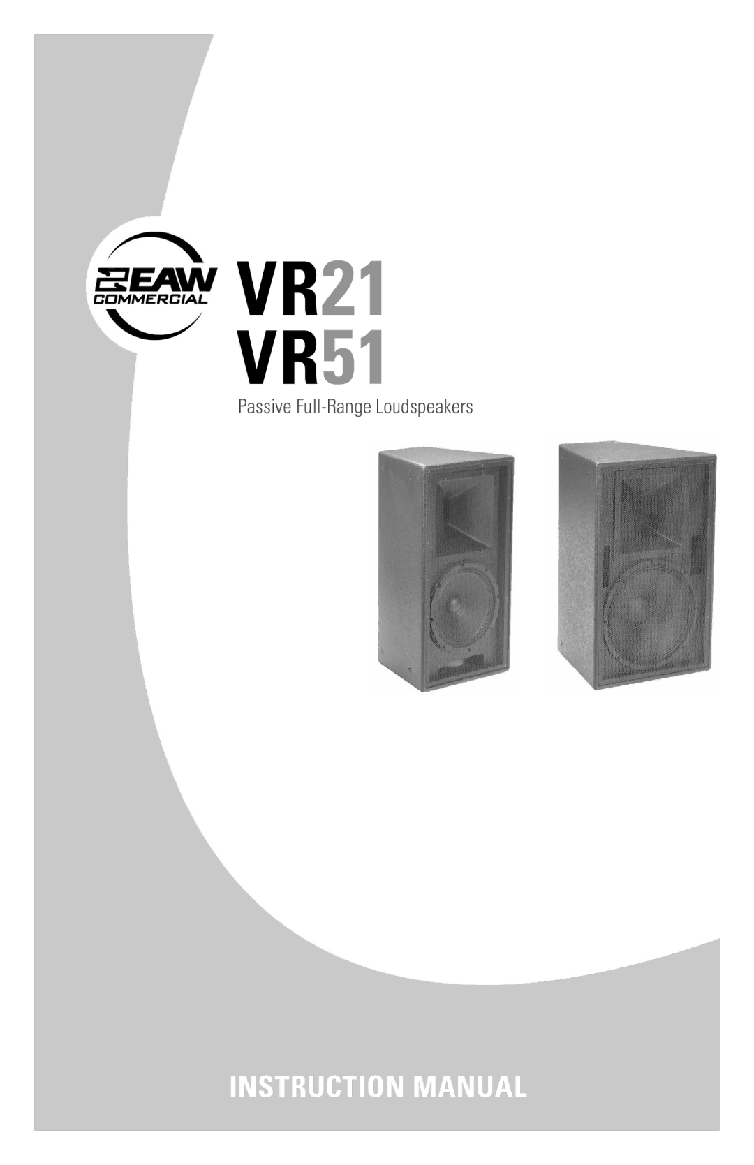 EAW instruction manual VR21 VR51 