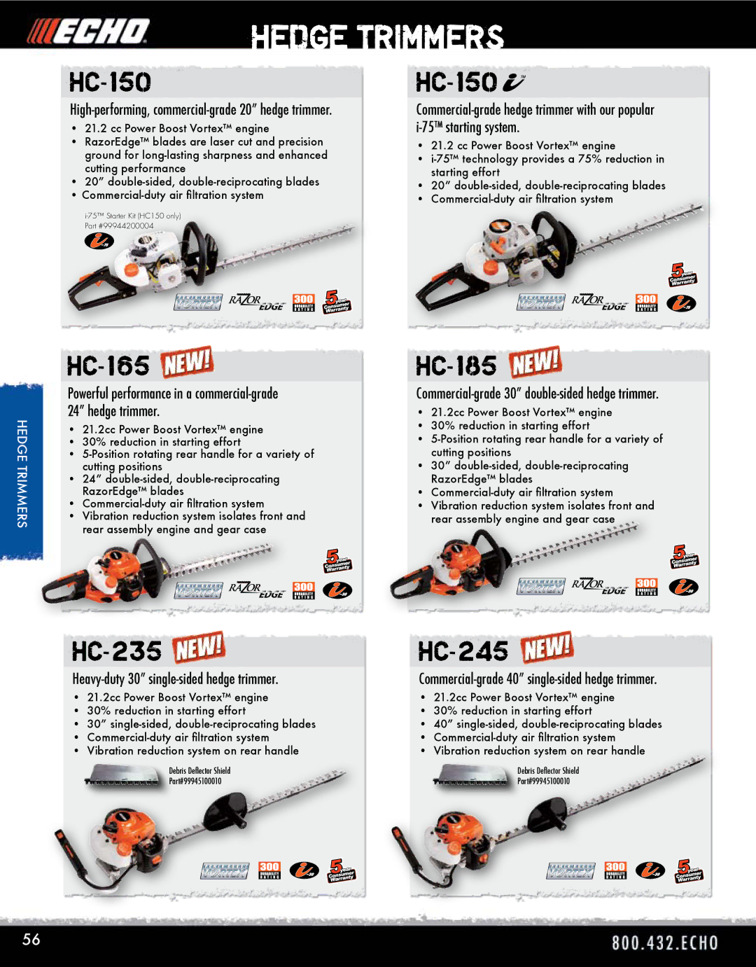 Echo 54 manual HC-150, HC-165, HC-235, HC-185, HC-245 