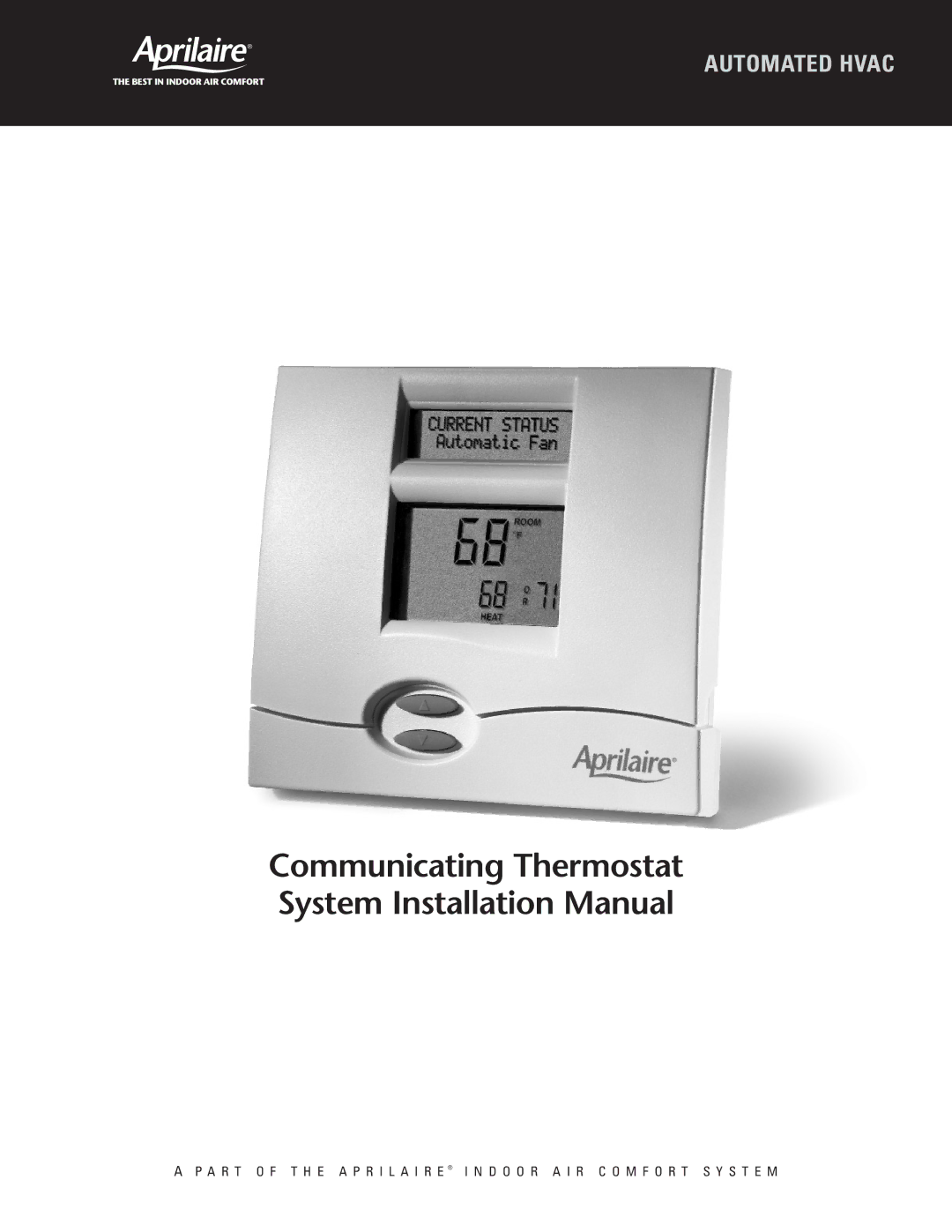 Echo 8870 installation manual Communicating Thermostat System Installation Manual 