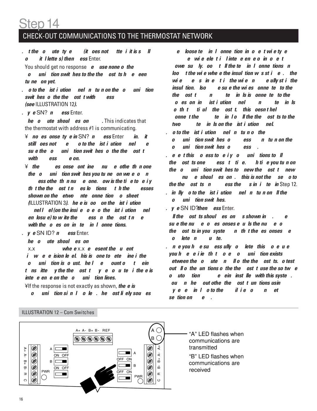 Echo 8870 CHECK-OUT Communications to the Thermostat Network, Type SN? and press Enter, Type SN ID? and press Enter 