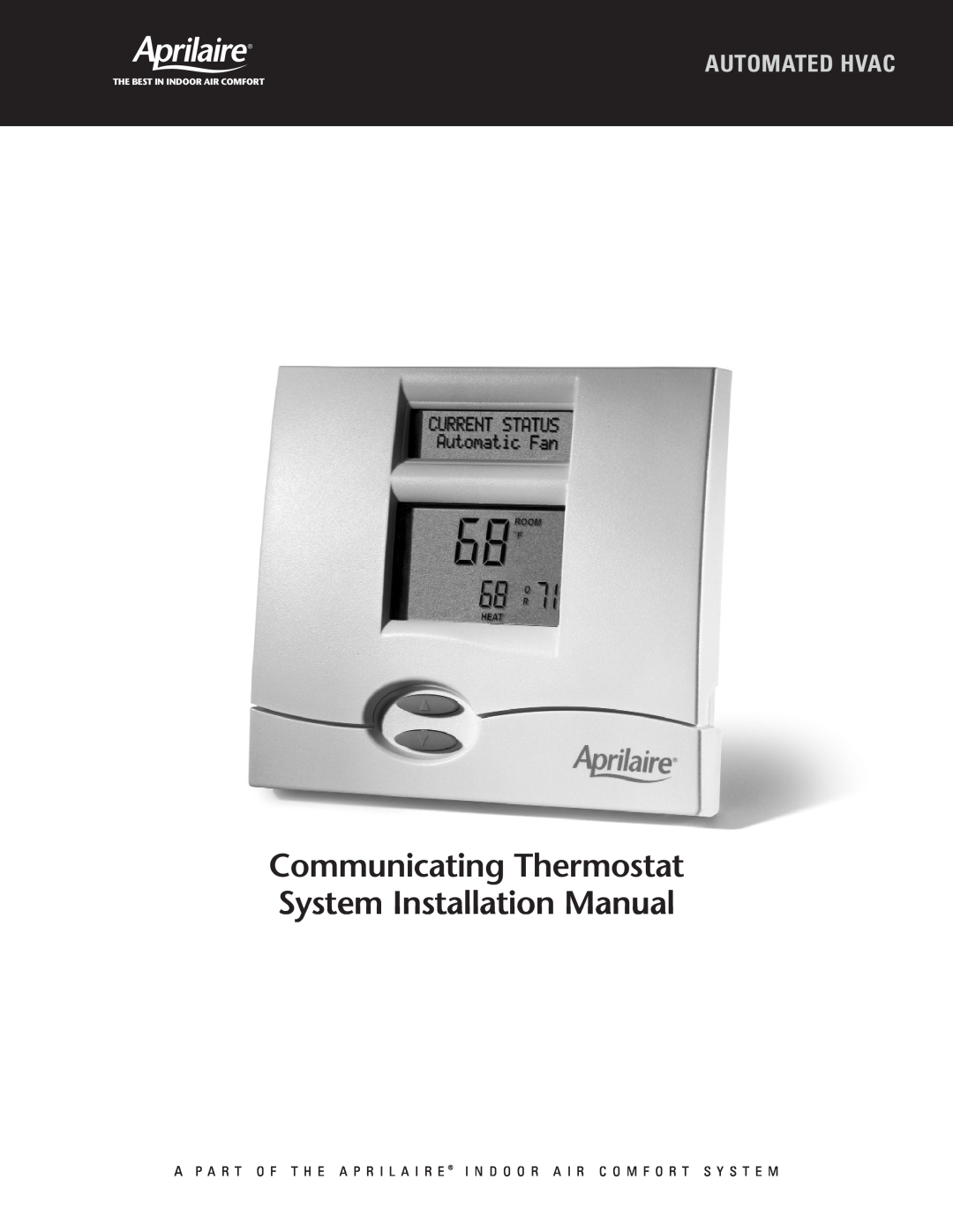 Echo 8870 installation manual Communicating Thermostat System Installation Manual, Automated Hvac 