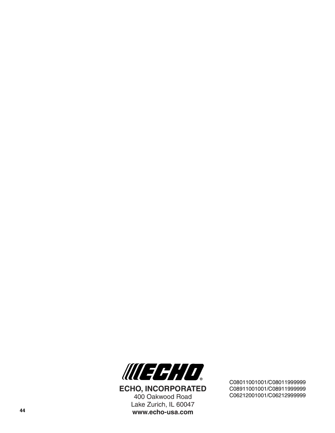 Echo CS-370 instruction manual ECHO, Incorporated 