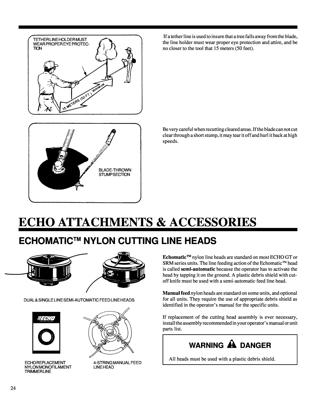 Echo GRASS/WEED TRIMMER BRUSHCUTTER and CLEARING SAW Echo Attachments & Accessories, Echomatictm Nylon Cutting Line Heads 