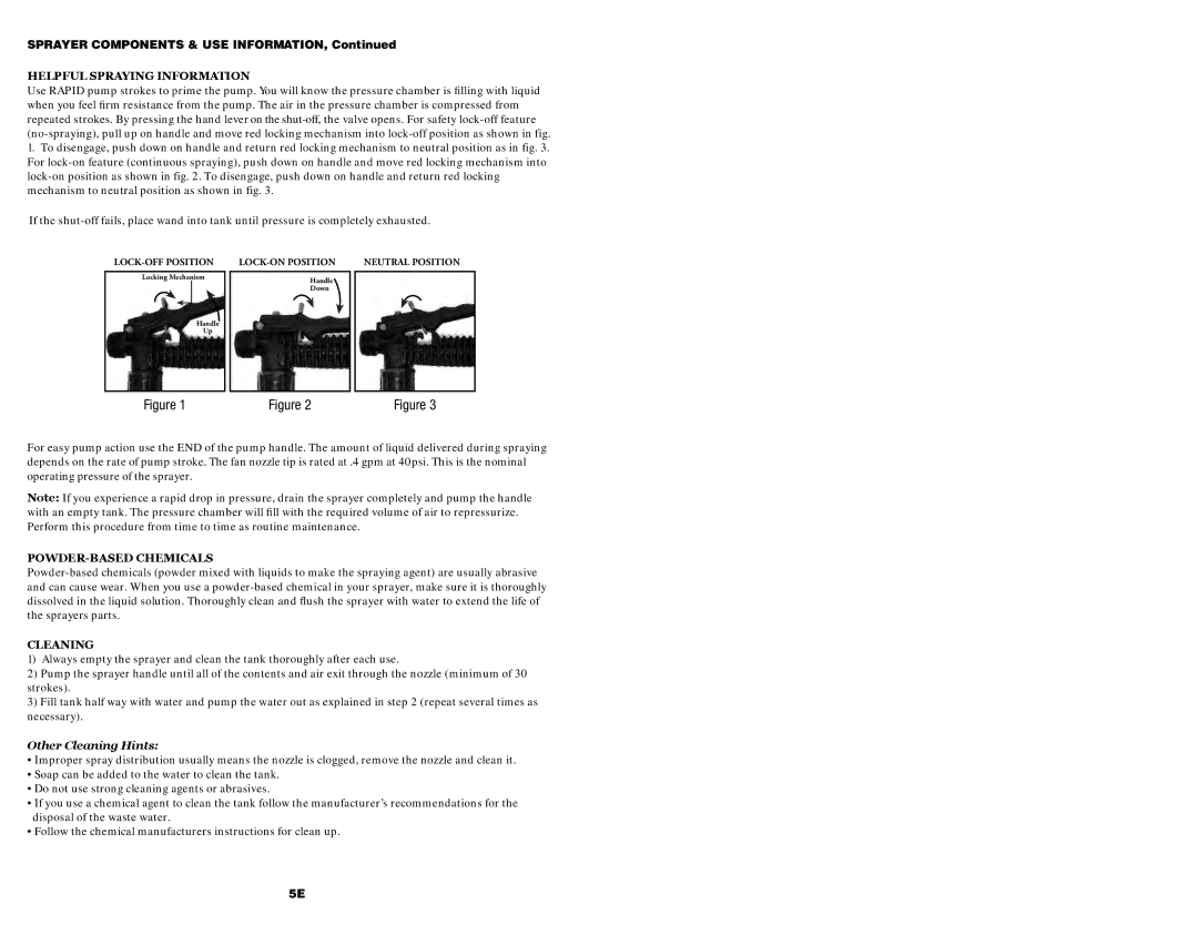 Echo MS-40BP manual Helpful Spraying Information, POWDER-BASED Chemicals, Cleaning 