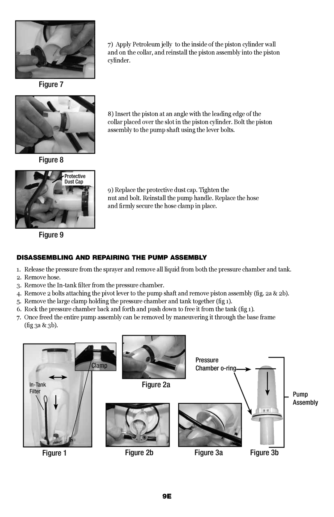 Echo MS-41BP manual Replace the protective dust cap. Tighten, Disassembling and Repairing the Pump Assembly 