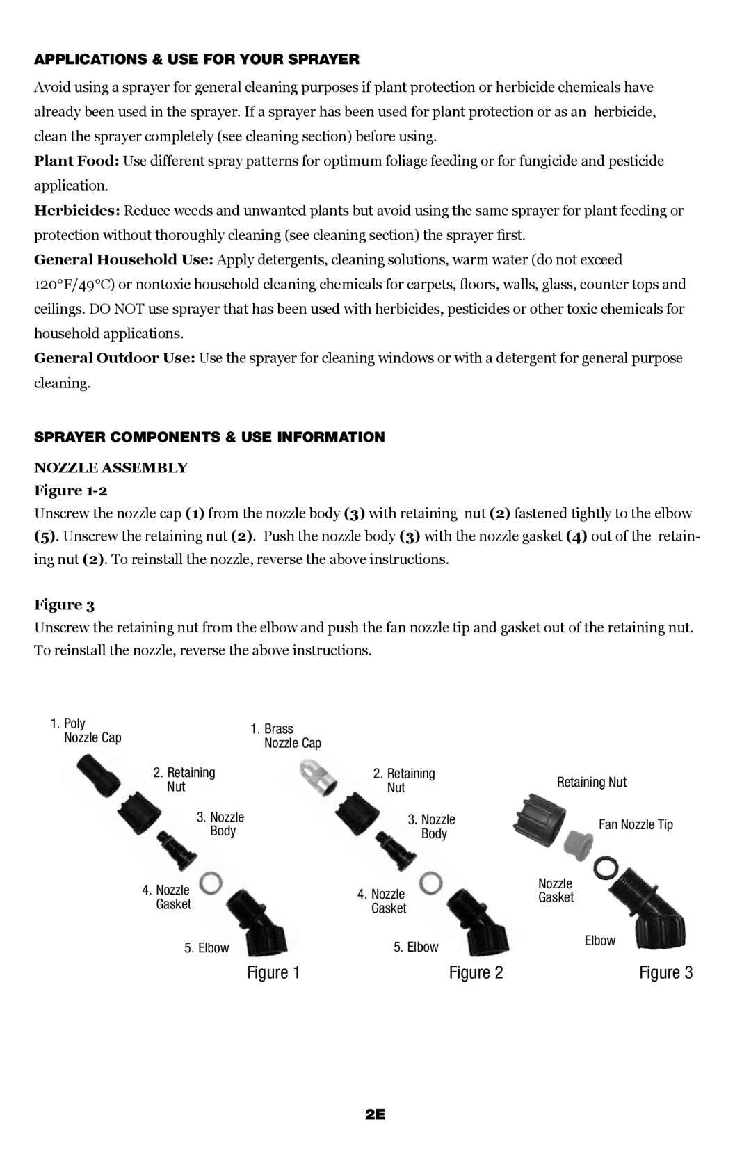 Echo MS-41BP manual Applications & USE for Your Sprayer, Sprayer Components & USE Information, Nozzle Assembly 