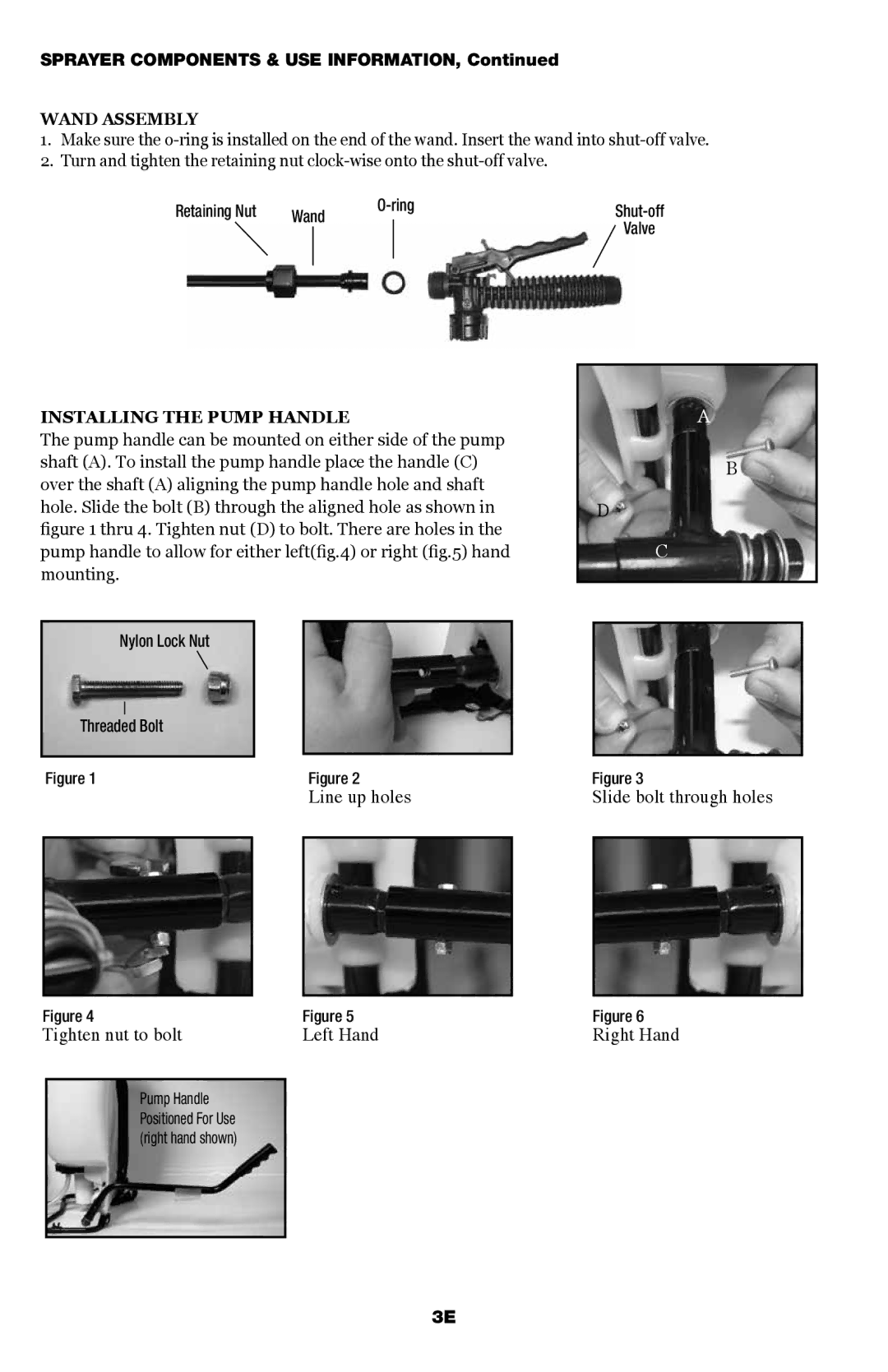 Echo MS-41BP manual Wand Assembly, Installing the Pump Handle 