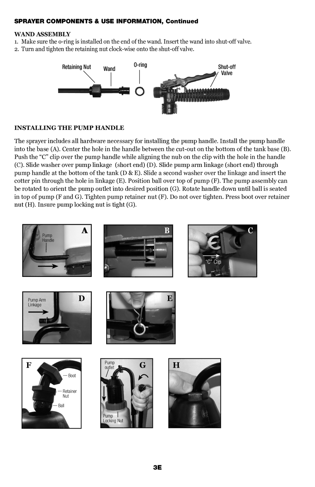 Echo MS-53BPE manual Wand Assembly, Installing the Pump Handle 