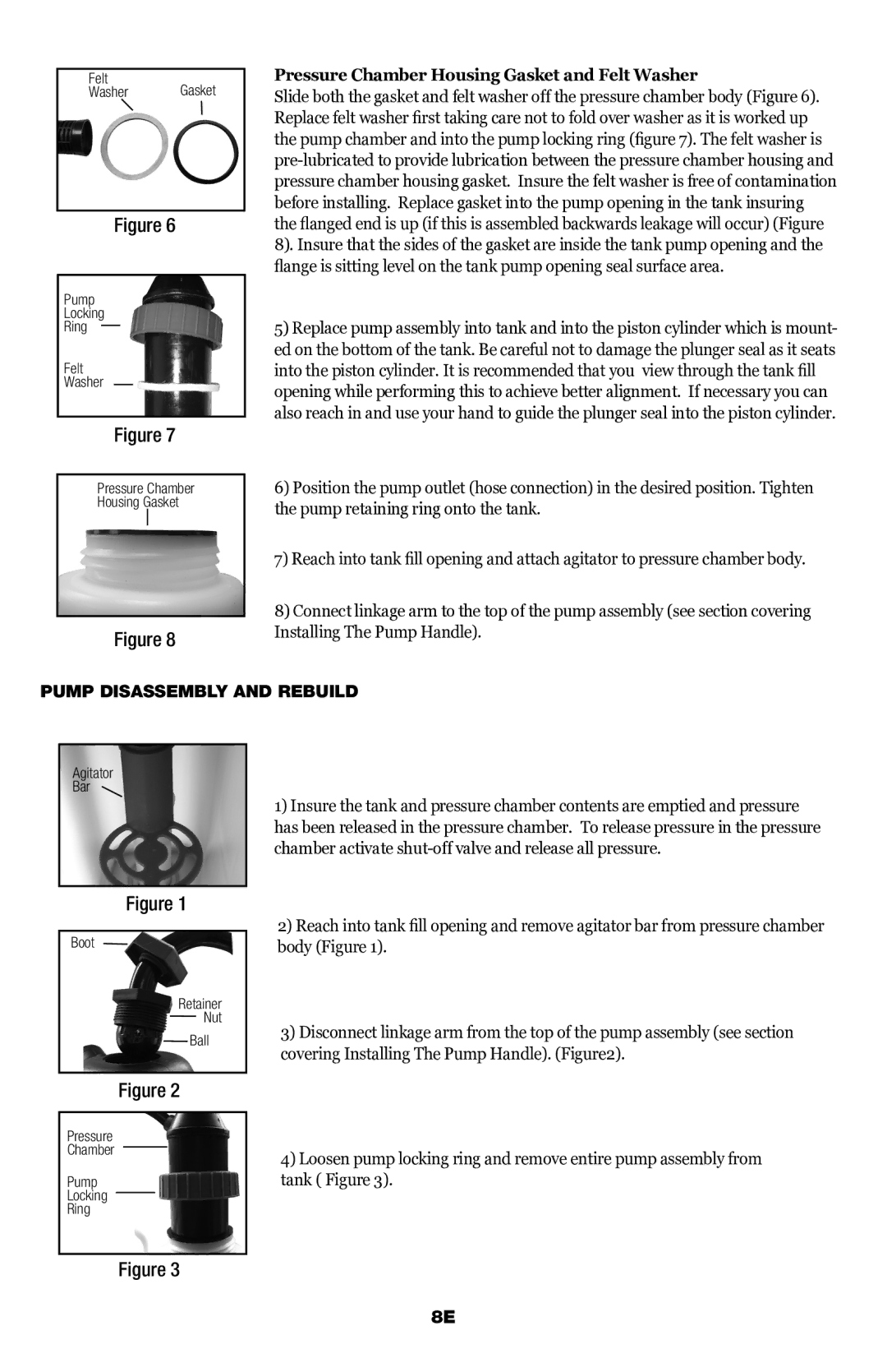 Echo MS-53BPE manual Pressure Chamber Housing Gasket and Felt Washer 