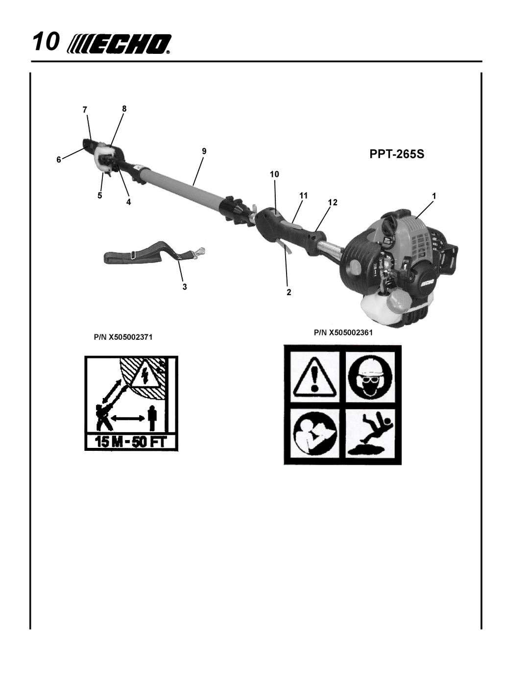 Echo PPT-265H manual PPT-265S 