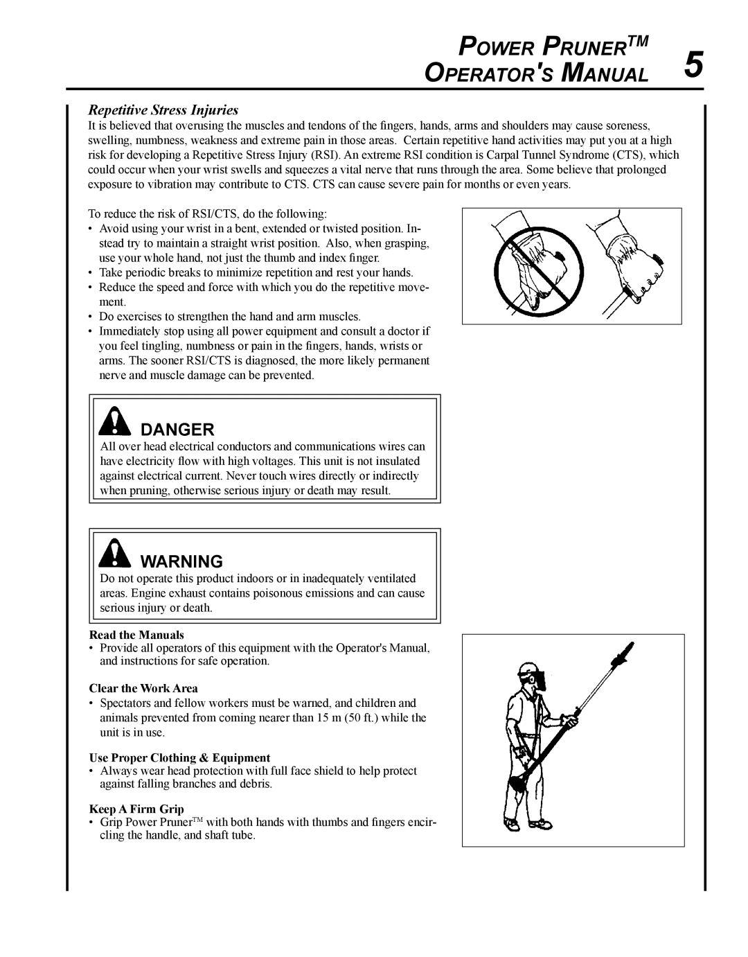 Echo PPT-265H manual Repetitive Stress Injuries, Read the Manuals 