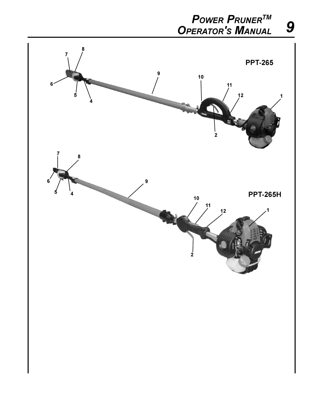 Echo PPT-265H manual Power PrunerTM Operators Manual 