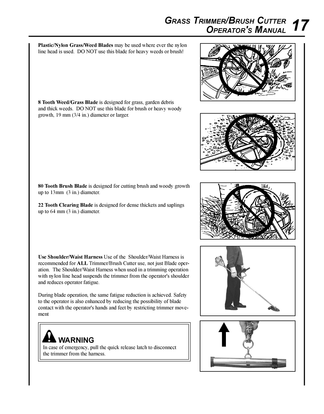 Echo SRM - 410U manual Grass Trimmer/Brush Cutter Operators Manual 