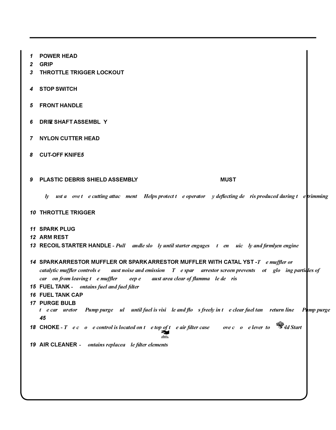 Echo SRM-280T manual 