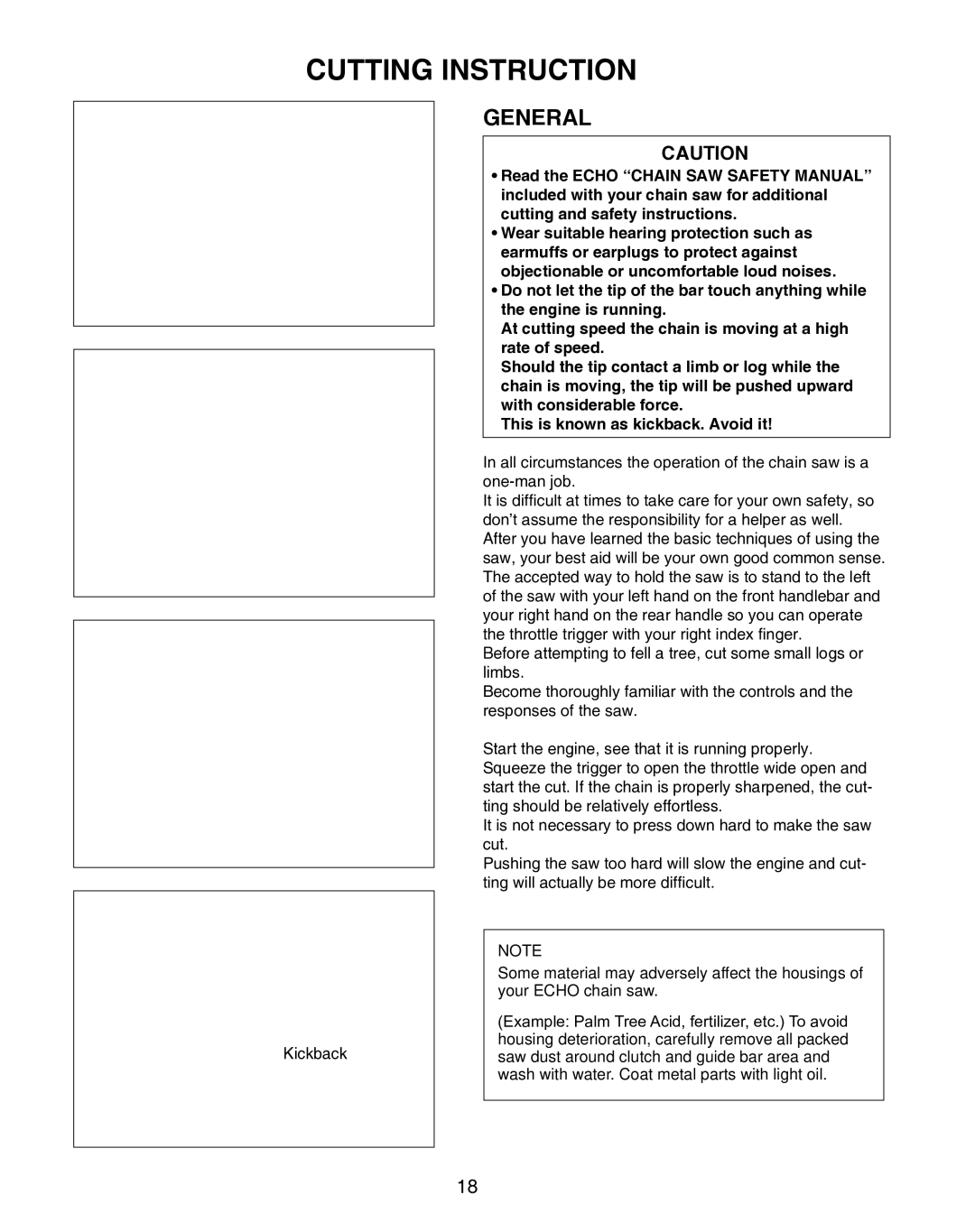 Echo X7503196704, X750010904 instruction manual Cutting Instruction, General 