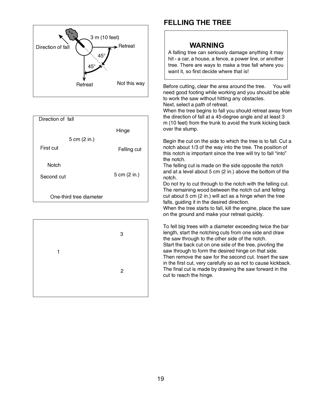 Echo X750010904, X7503196704 instruction manual Felling the Tree 