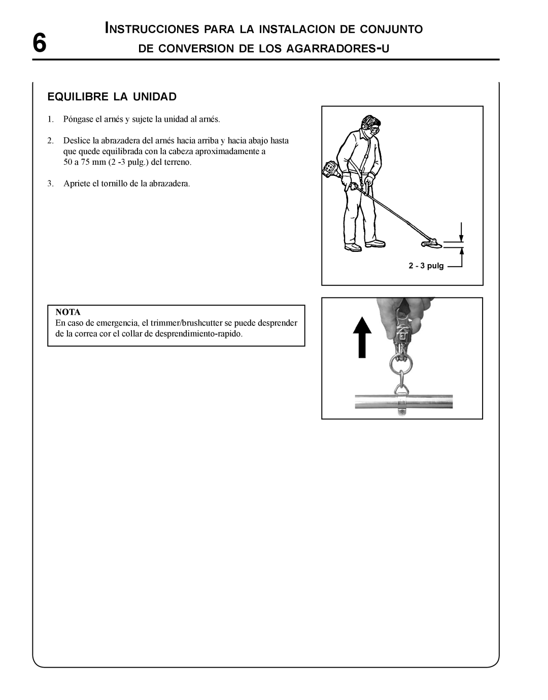 Echo X7672230403, X767000193 installation instructions Pulg 