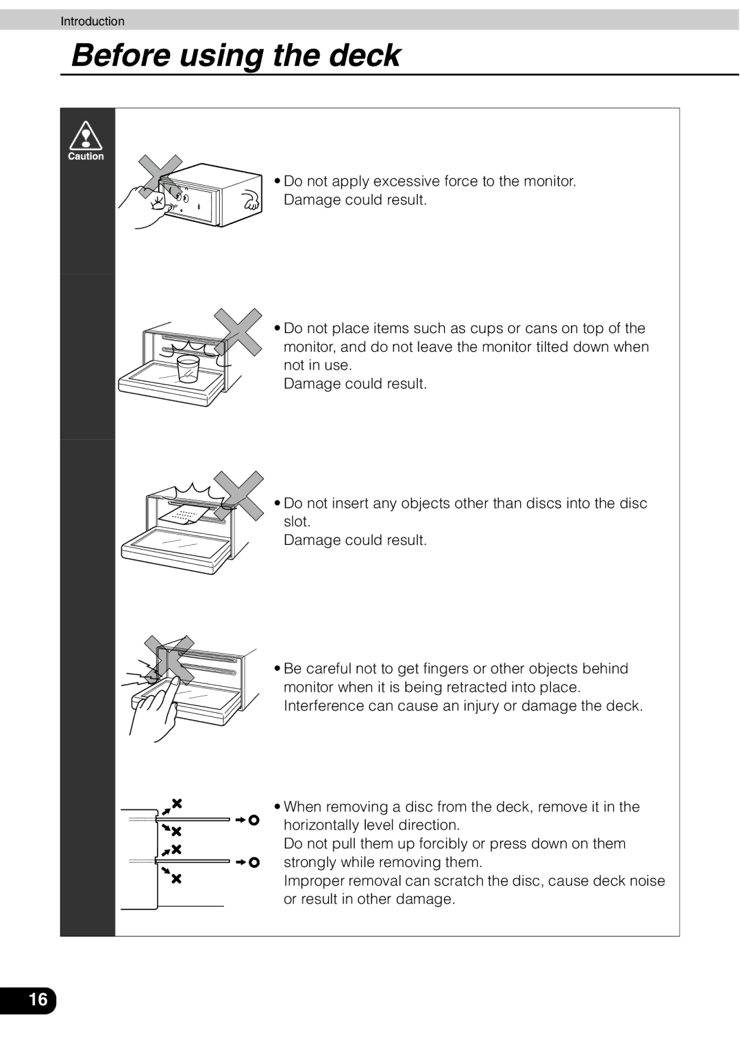 Eclipse - Fujitsu Ten AVN 30D manual Before using the deck 