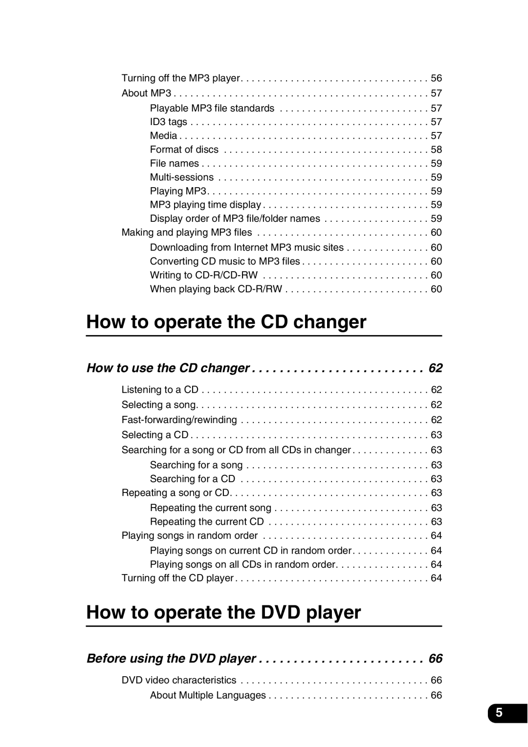 Eclipse - Fujitsu Ten AVN 30D manual How to operate the CD changer 