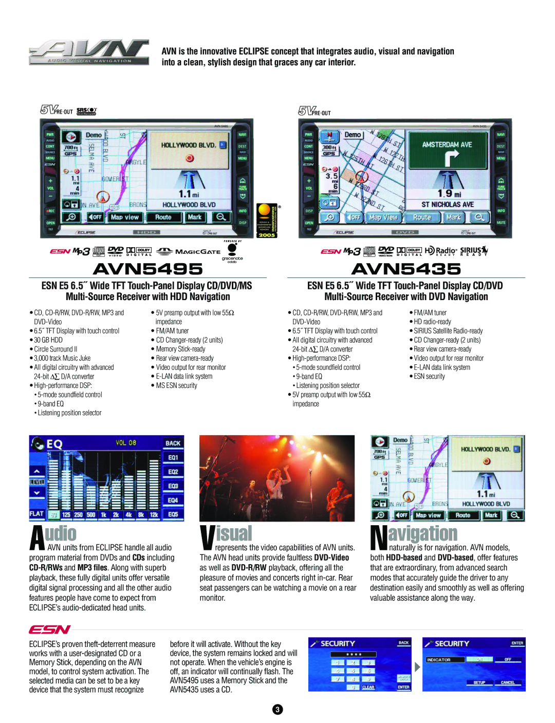 Eclipse - Fujitsu Ten AVN5495 brochure Udio Isual Avigation 