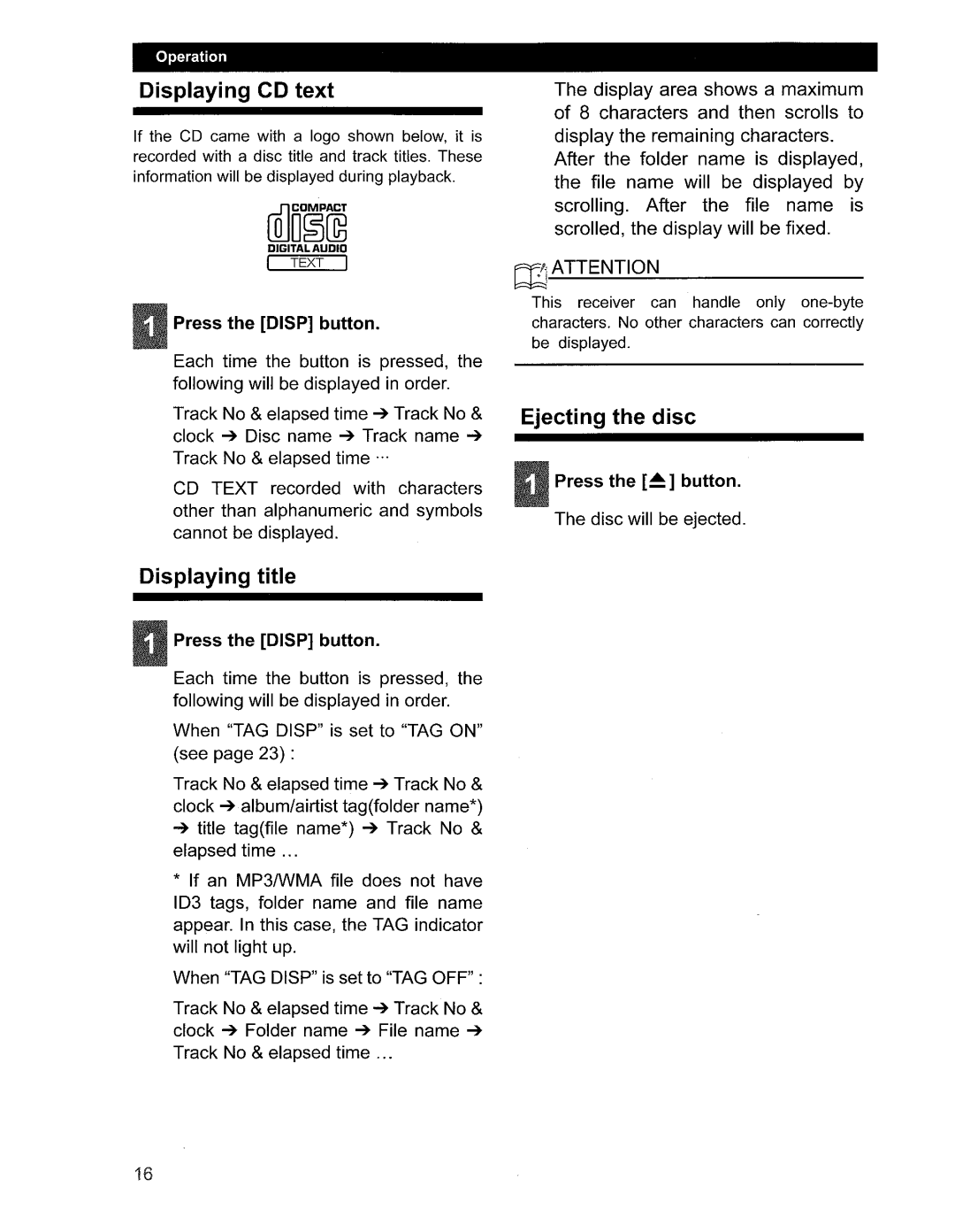 Eclipse - Fujitsu Ten CD1000 manual 