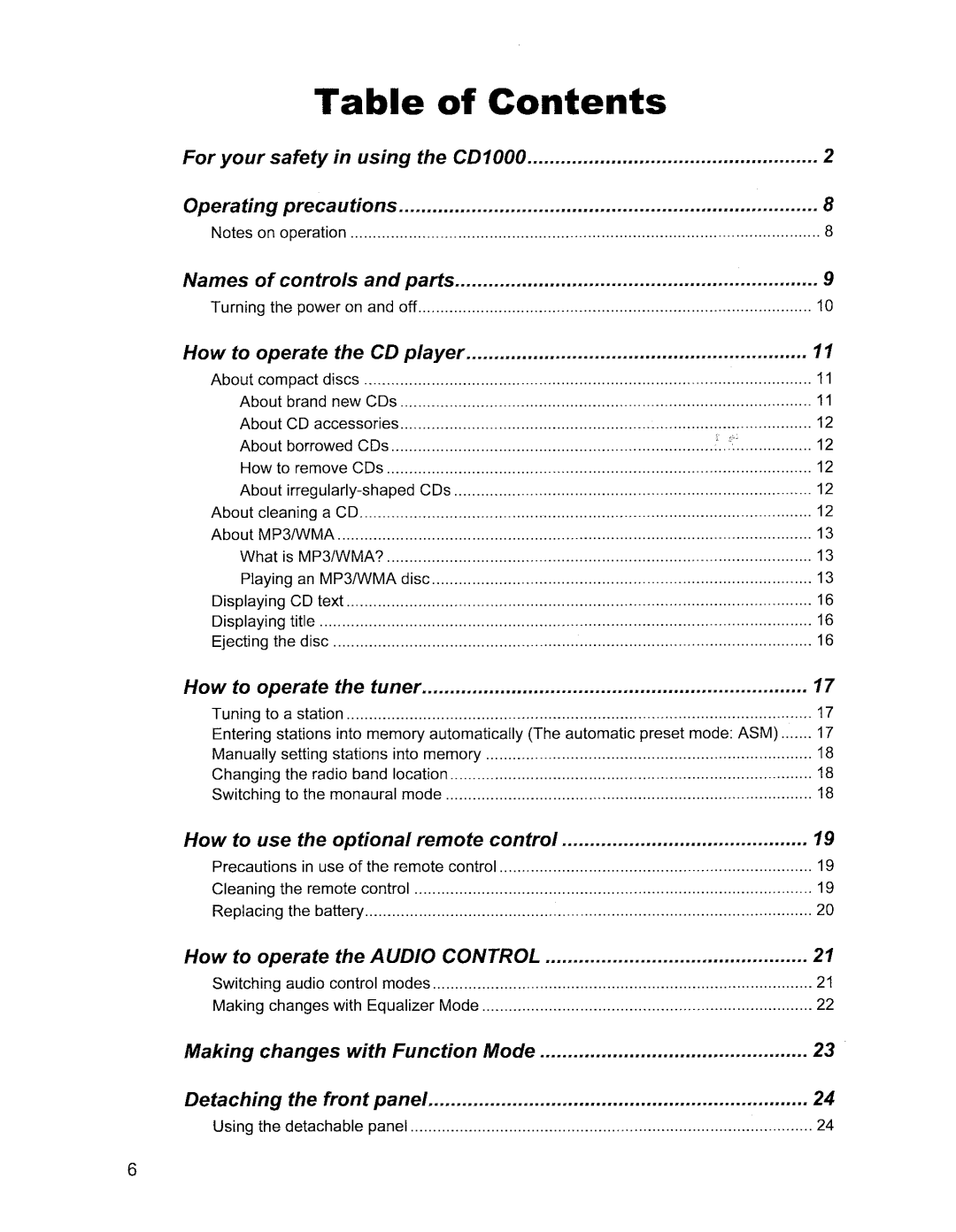 Eclipse - Fujitsu Ten CD1000 manual 