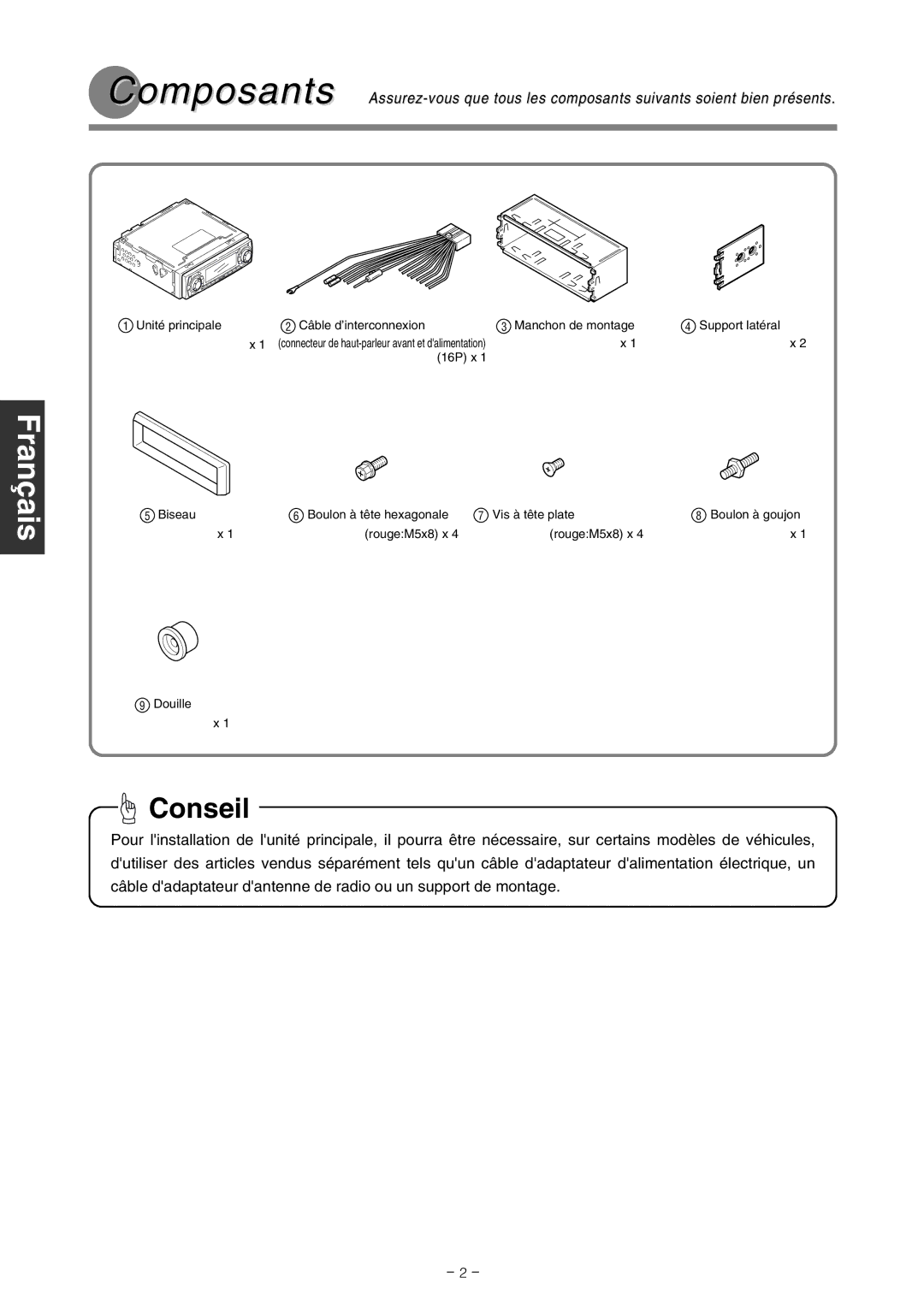 Eclipse - Fujitsu Ten CD2000 installation manual Conseil 