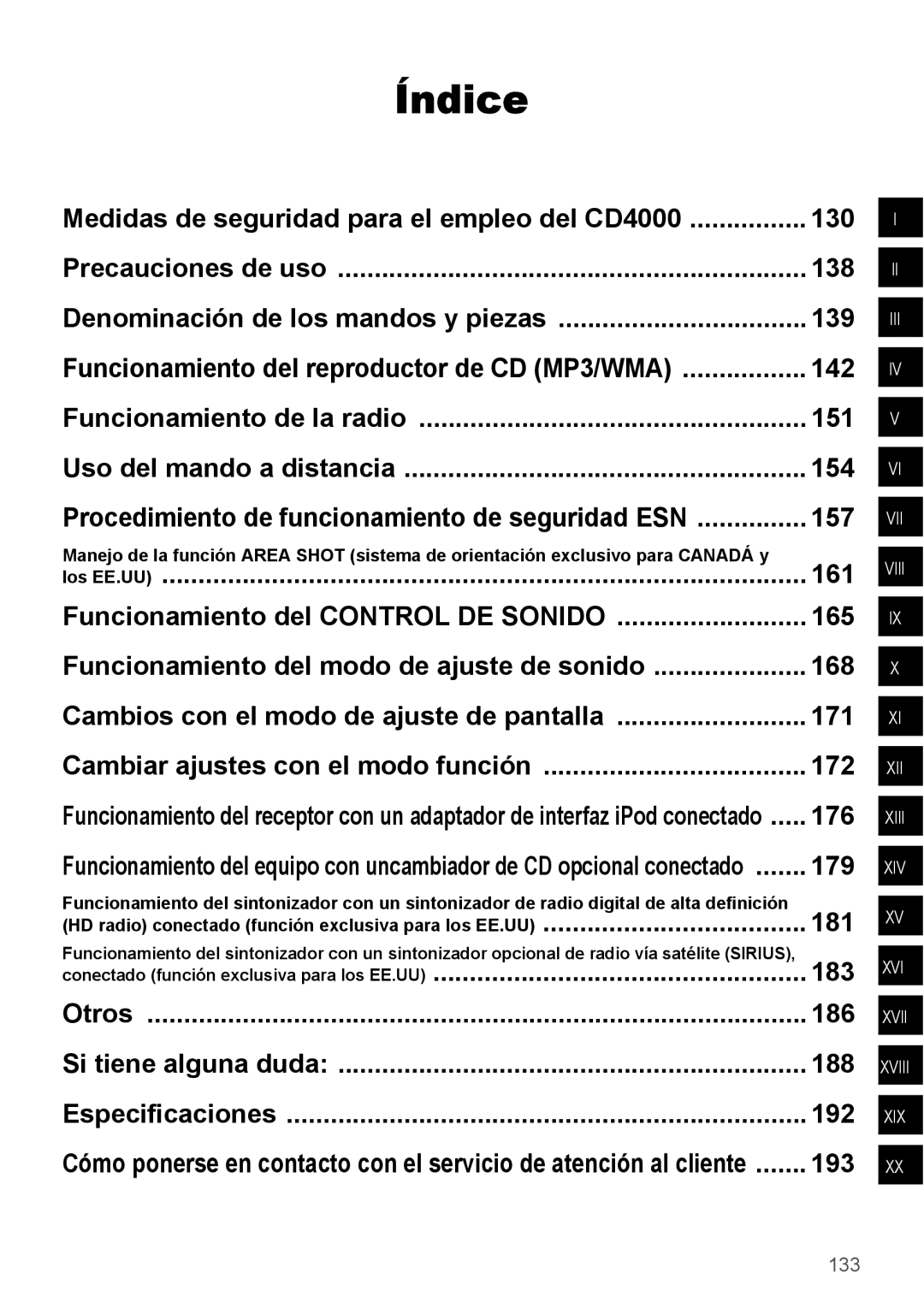 Eclipse - Fujitsu Ten CD4000 manual Funcionamiento del reproductor de CD MP3/WMA, 133 