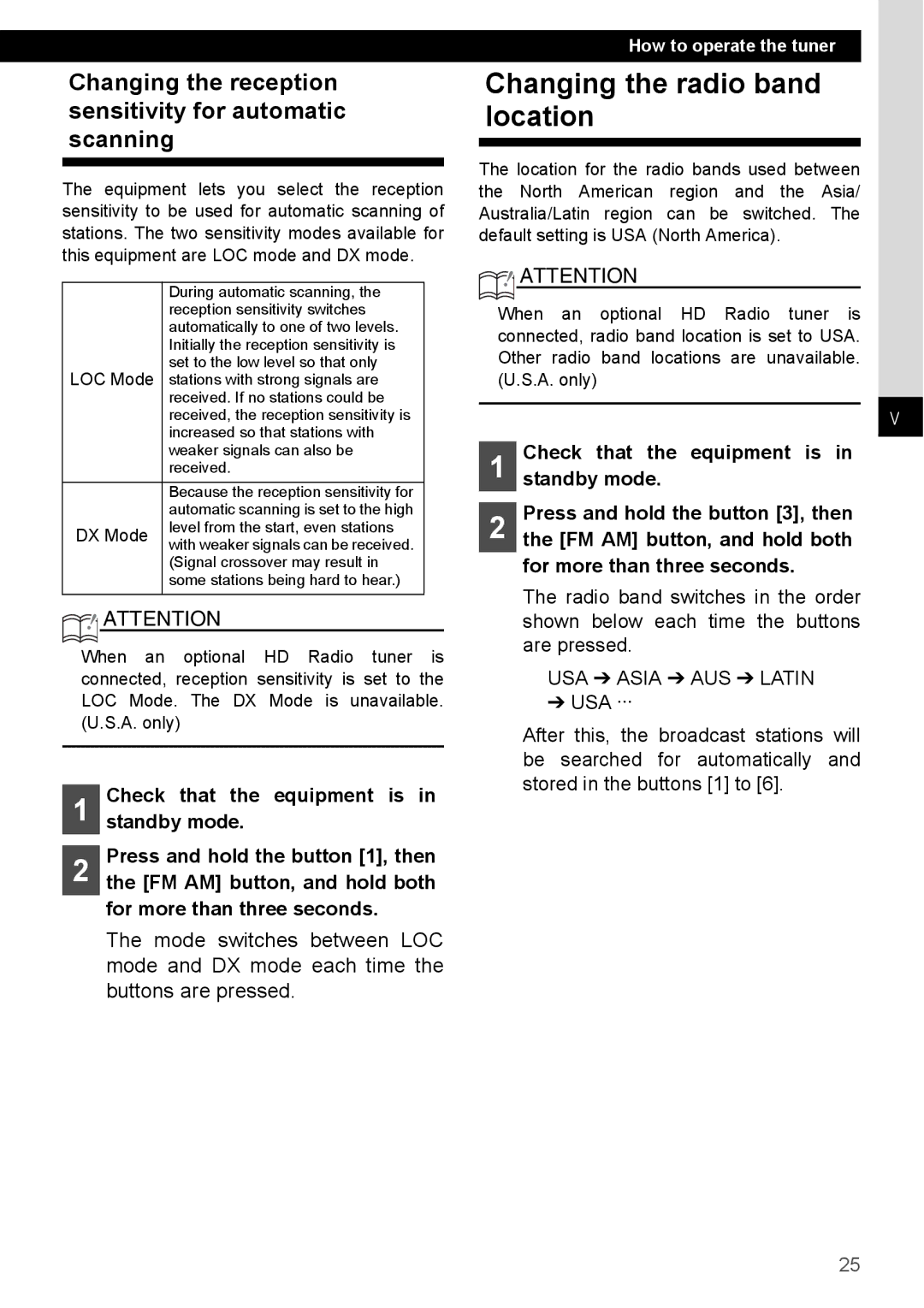 Eclipse - Fujitsu Ten CD4000 manual Changing the reception, Sensitivity for automatic, Scanning, LOC Mode, DX Mode 