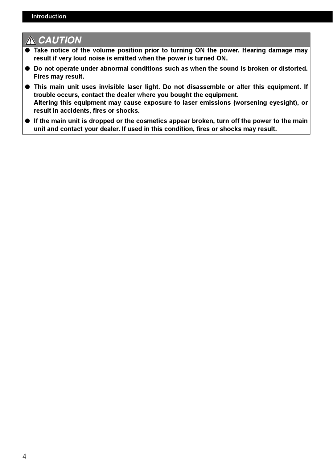 Eclipse - Fujitsu Ten CD4000 manual Introduction 