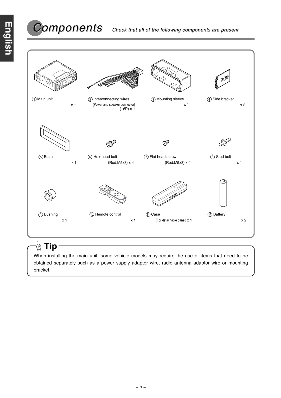 Eclipse - Fujitsu Ten CD5000, CD4000 installation manual English English Español Français Italiano Nederlands Svenska 