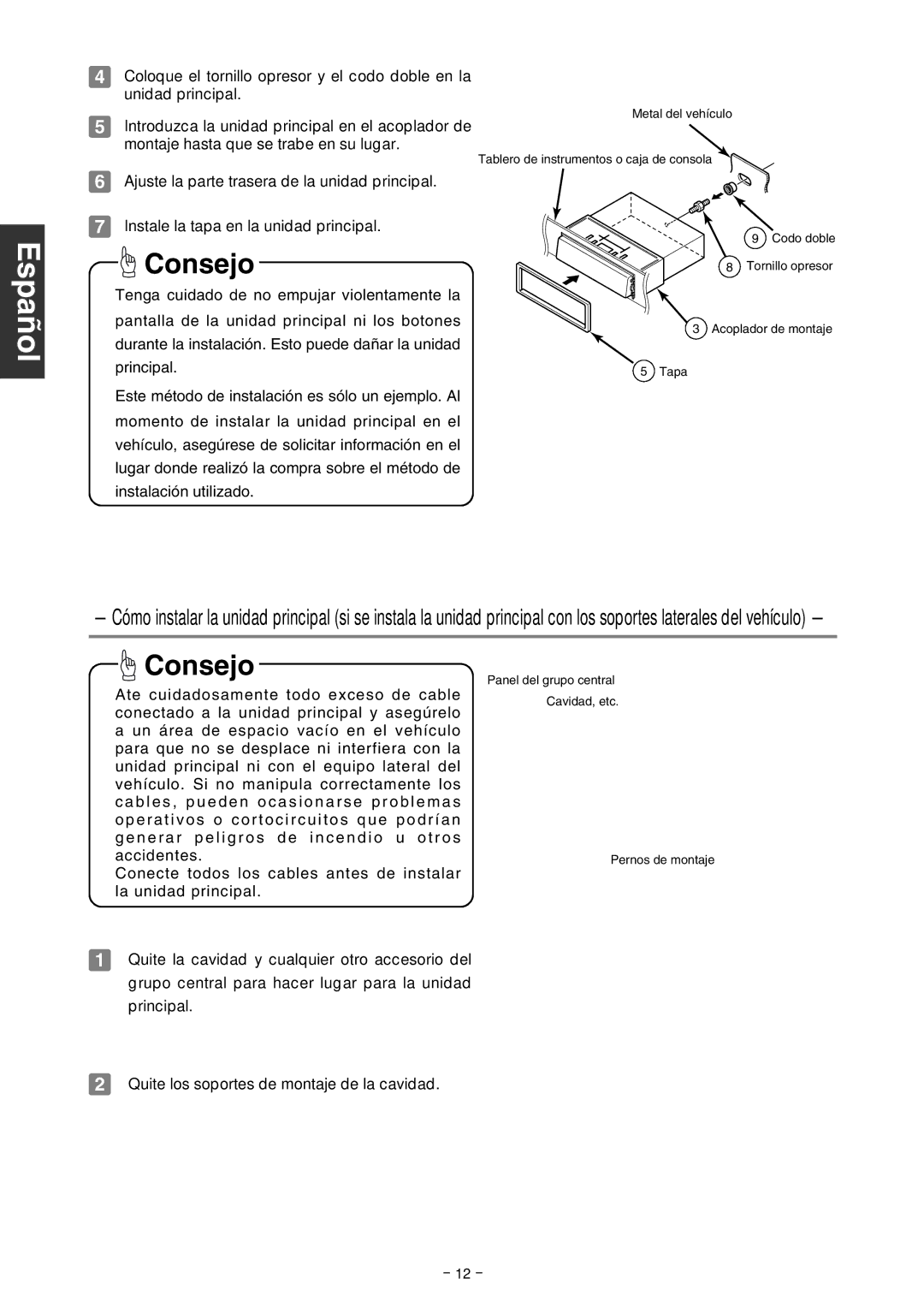 Eclipse - Fujitsu Ten CD5000, CD4000 installation manual Deutsch Español Español, Français Italiano Nederlands 