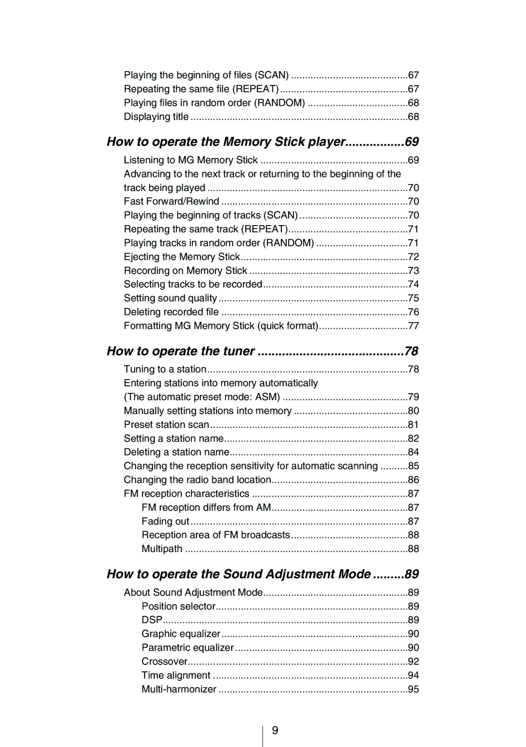 Eclipse - Fujitsu Ten CD5444 owner manual How to operate the Sound Adjustment Mode 