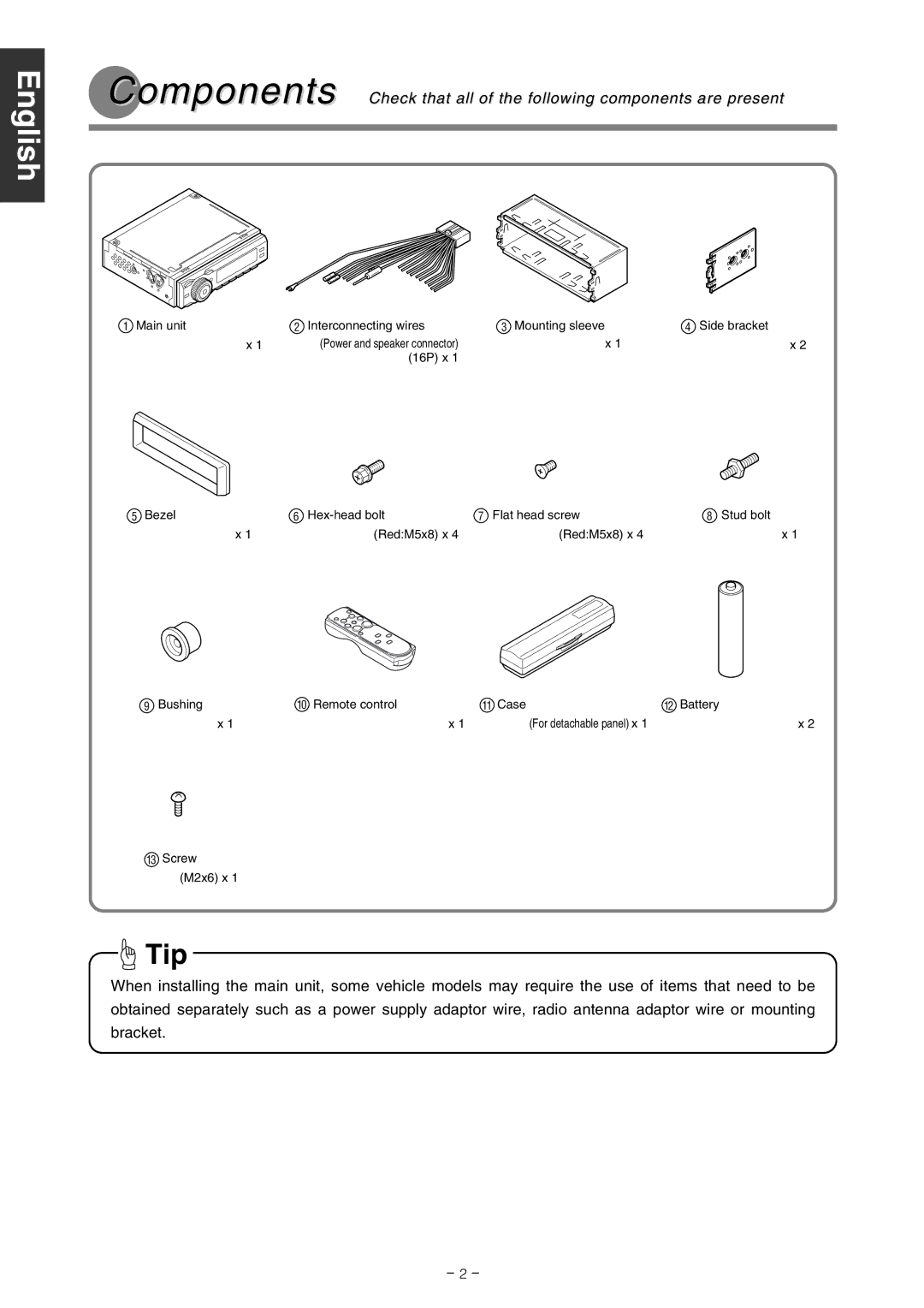 Eclipse - Fujitsu Ten CD7000 installation manual English English Español Français Italiano Nederlands Svenska 