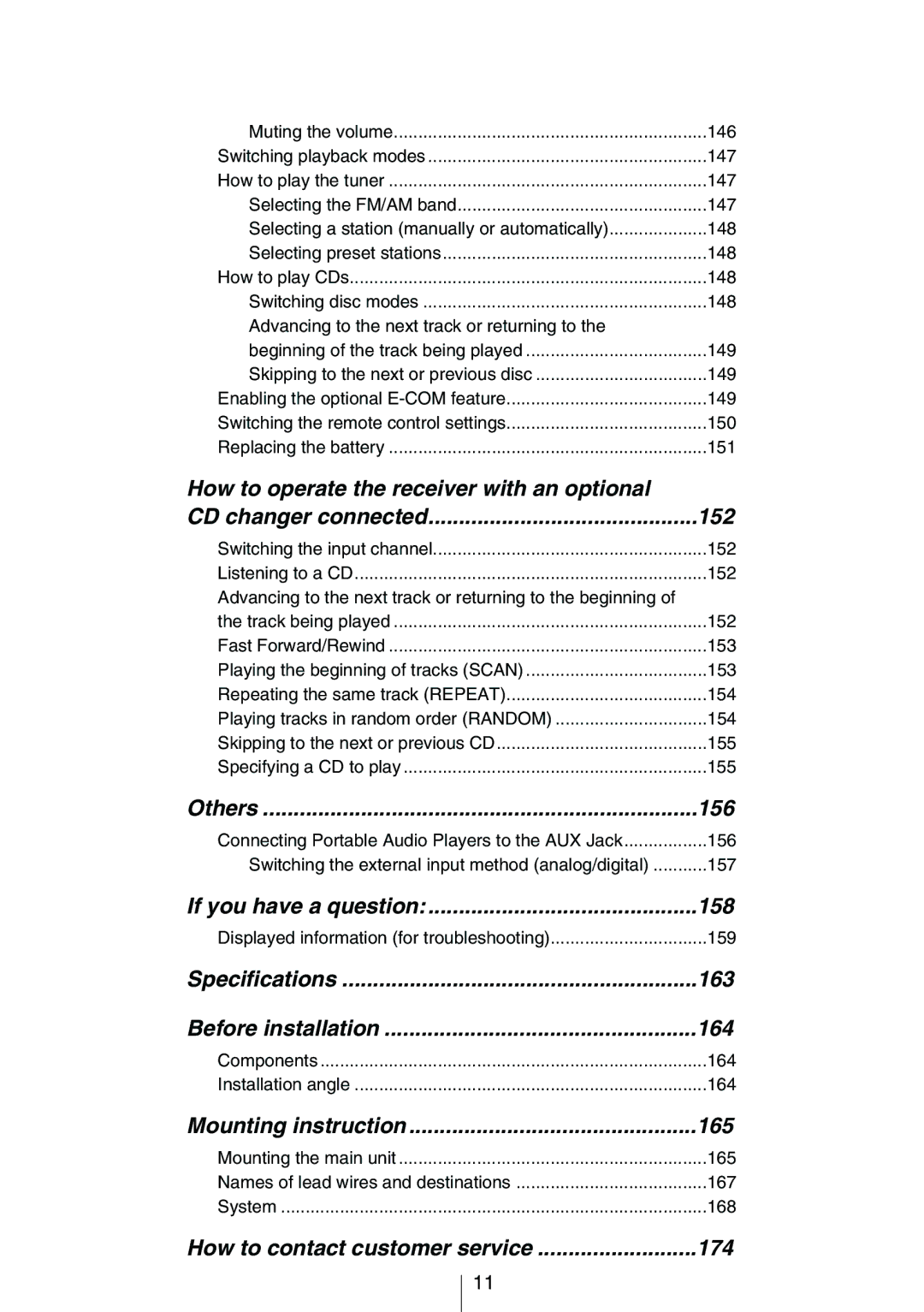 Eclipse - Fujitsu Ten CD8454 owner manual How to operate the receiver with an optional 