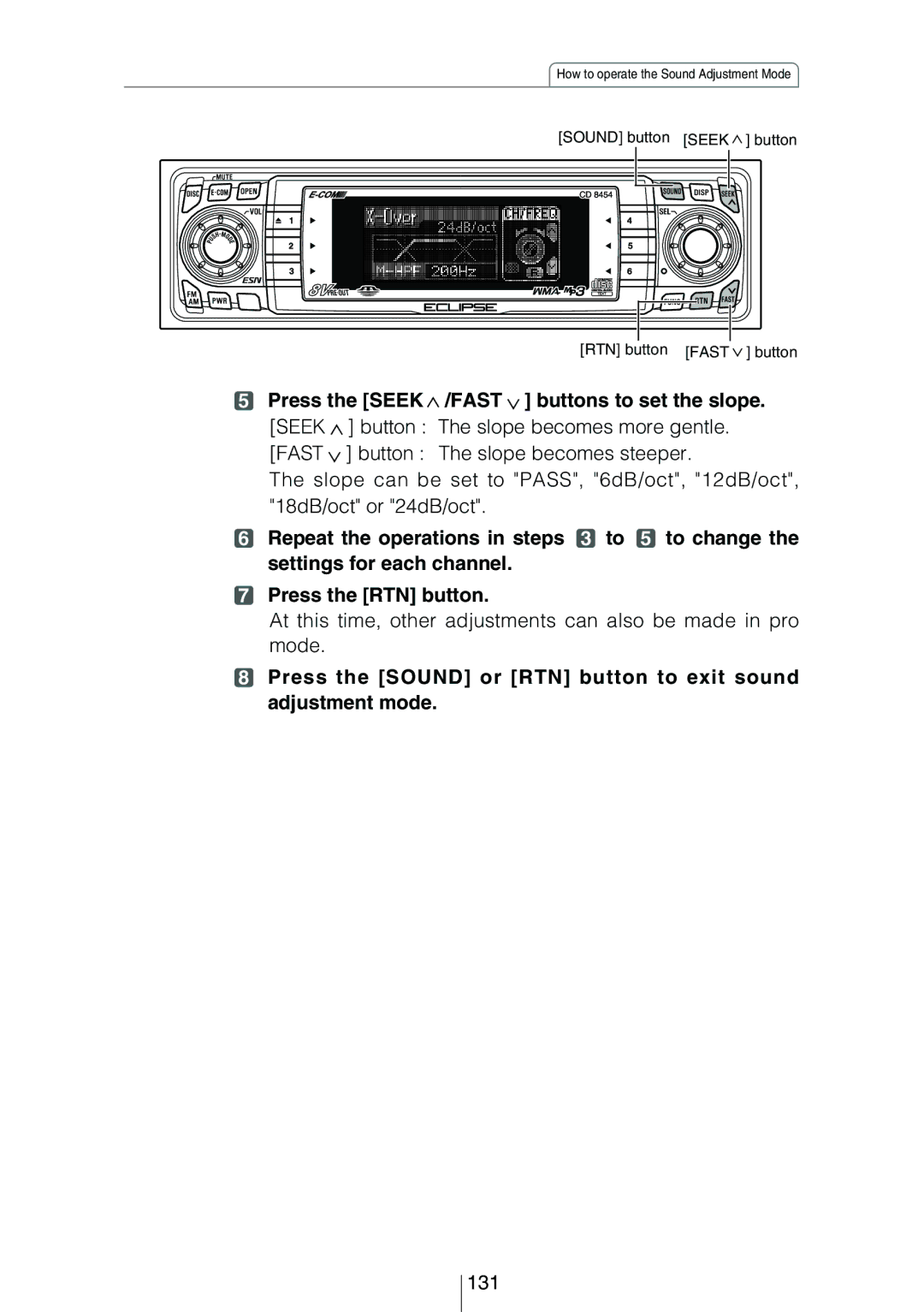 Eclipse - Fujitsu Ten CD8454 owner manual 131 